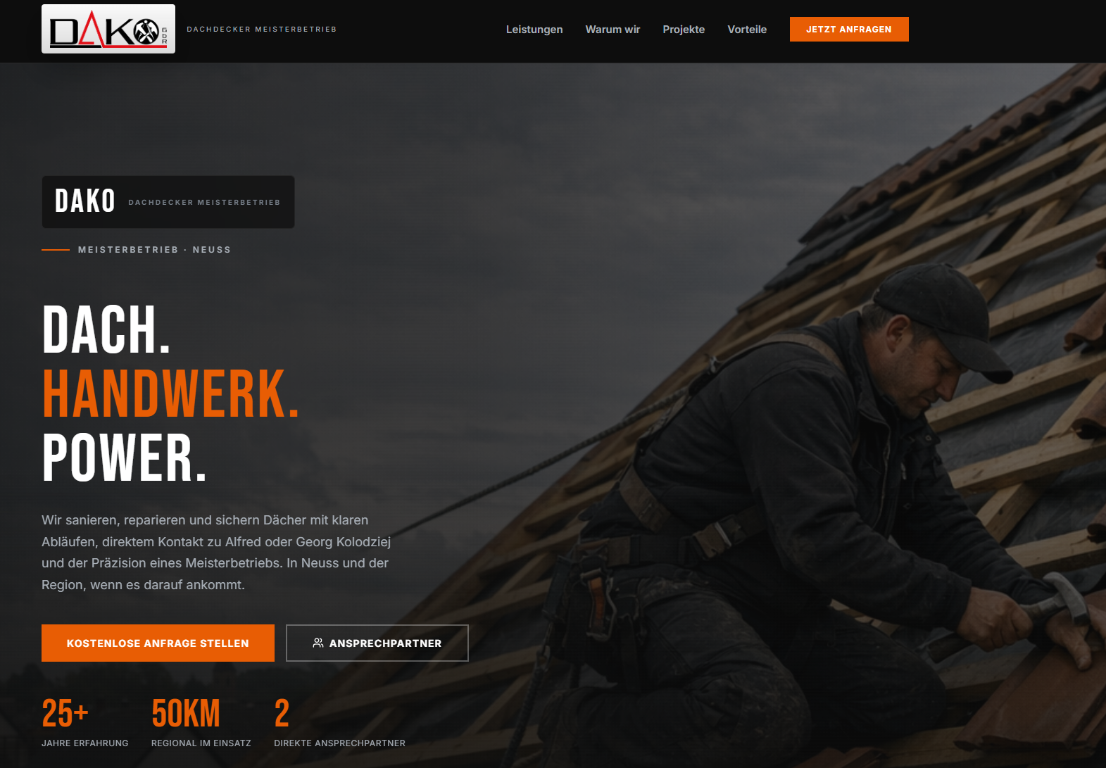 Screenshot der DAKO-Website